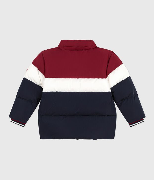 Doudoune enfant unie colorblock bleu/multicouleur