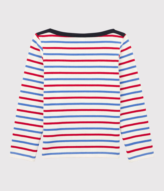Marinière en coton enfant fille / garçon blanc MARSHMALLOW/rouge BRASIER/bleu PEPS