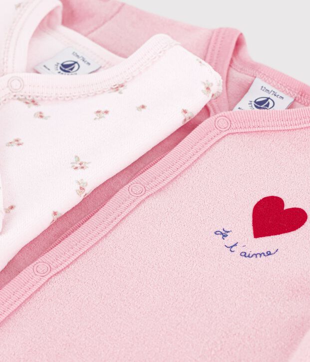 Lot de pyjamas b&eacute;b&eacute; en velours imprim&eacute; multicouleur
