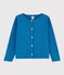 Cardigan en coton enfant fille bleu MYKONOS