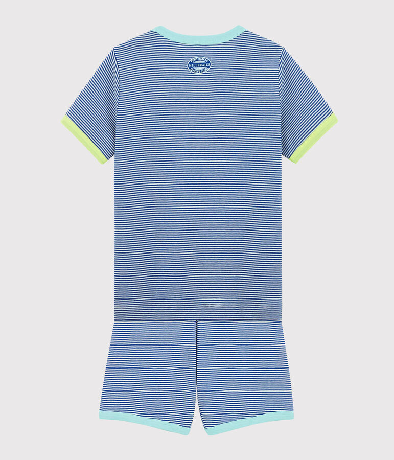 Pyjacourt petit gar&ccedil;on en c&ocirc;te bleu PABLITO/blanc MARSHMALLOW