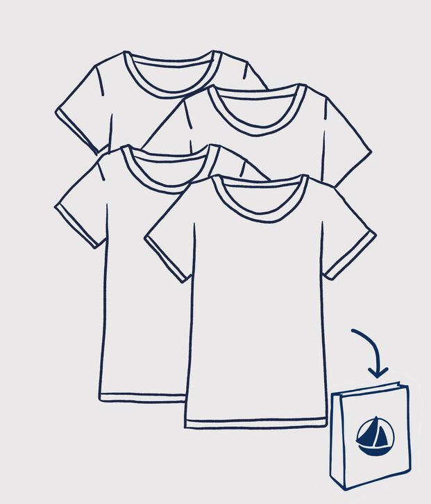 Lot surprise de 4 Tee-shirts manches courtes fille multicouleur