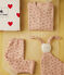 Ensemble coffret cardigan, pantalon et doudou en coton bébé rose SALINE/ ROSEWOOD