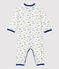 Dors-bien sans pieds bébé imprimé transports en coton blanc MARSHMALLOW/blanc MULTICO