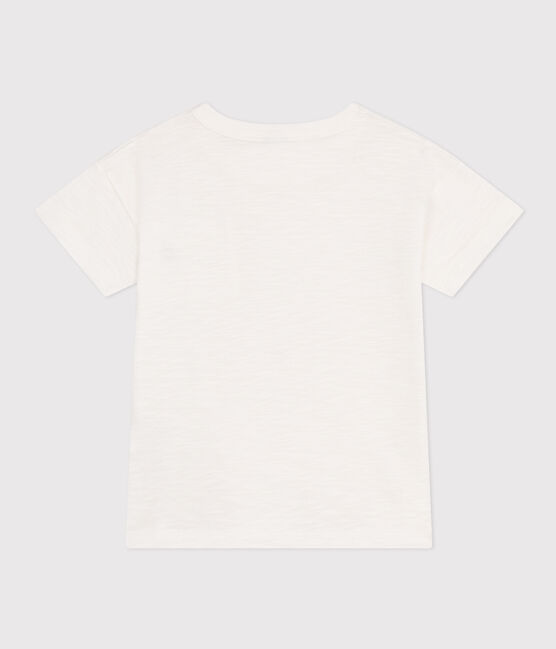 Tee-shirt en jersey flammé enfant garçon blanc MARSHMALLOW