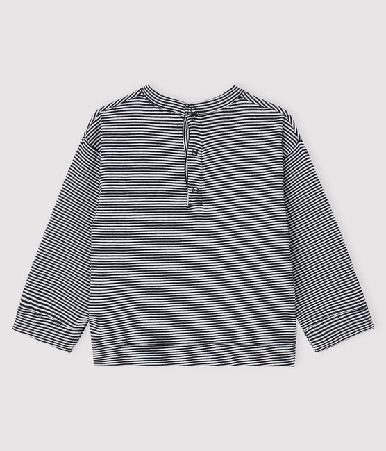Tee-shirt bébé garçon bleu SMOKING/blanc MARSHMALLOW