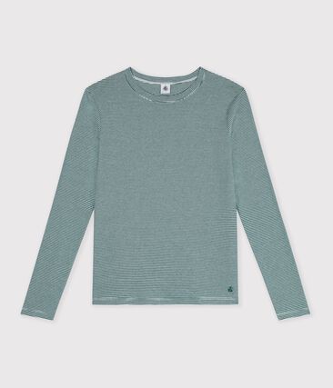 Tee-shirt femme en coton manches longues à rayures