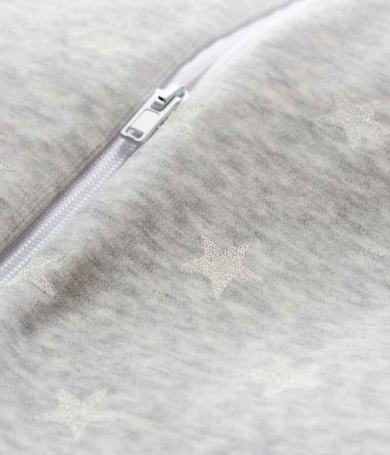 Gigoteuse b&eacute;b&eacute; gar&ccedil;on en velours gris/blanc