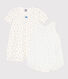 Lot de 2 combinaisons courtes fleurs en coton bébé