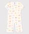 Pyjacourt Paris petite fille en coton blanc MARSHMALLOW/blanc MULTICO