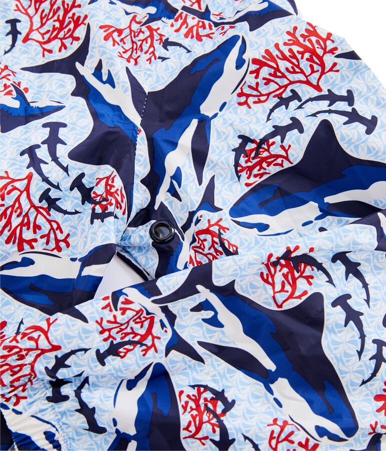 Coupe-Vent anti-UV UPF 50+ enfant garcon blanc/multicouleur