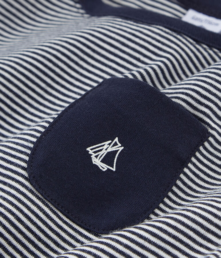 D&eacute;bardeur enfant gar&ccedil;on bleu/blanc