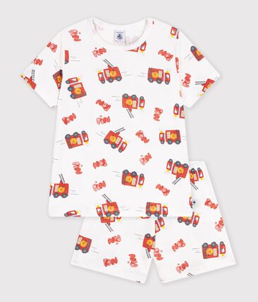 Pyjama short enfant en coton imprimé pompier