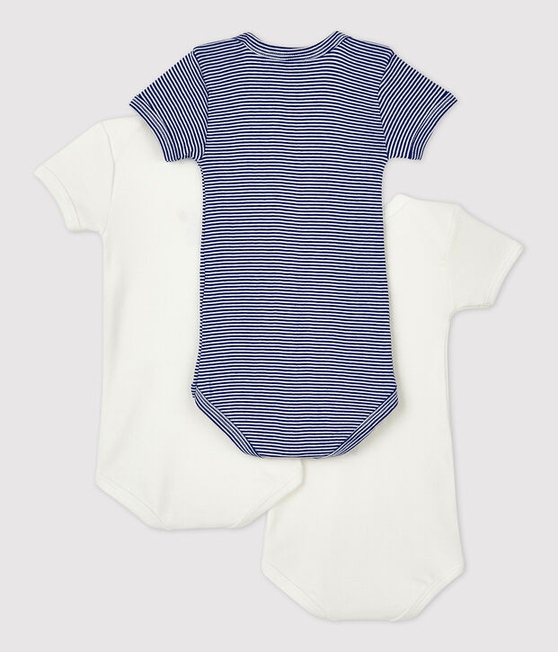 Lot de 3 bodies manches courtes Paris b&eacute;b&eacute; en coton multicouleur