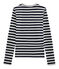 Tee shirt manches longues iconique femme bleu SMOKING/gris BELUGA