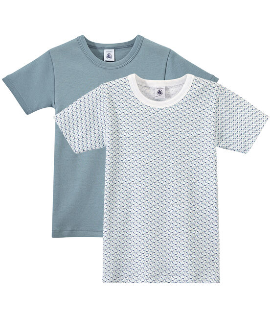 Lot de 2 t-shirts garçon manches courtes blanc LOT