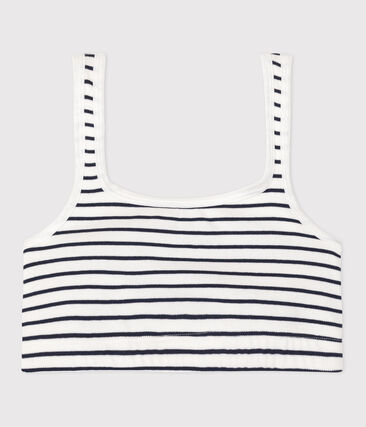 Brassière femme en coton et élasthanne à rayures