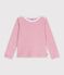 Marini&egrave;re enfant en coton rose/blanc