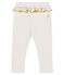 Legging à volant bébé fille blanc MARSHMALLOW/jaune OR