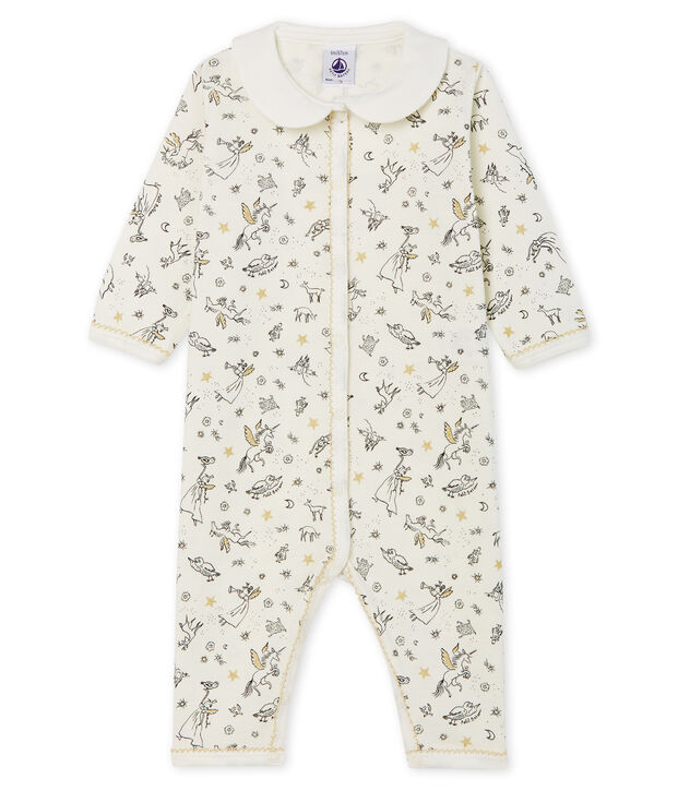 Dors bien sans pieds b&eacute;b&eacute; fille en c&ocirc;te blanc/multicouleur