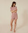 Pyjama short et tee-shirt en coton rayé femme FAMEUX/ MARSHMALLOW