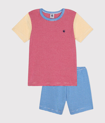 Pyjama short rayé en coton enfant