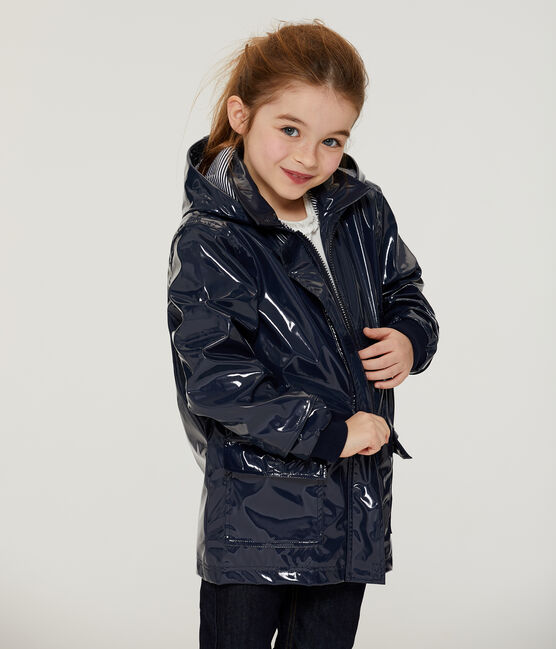 Ciré vernis enfant fille bleu SMOKING