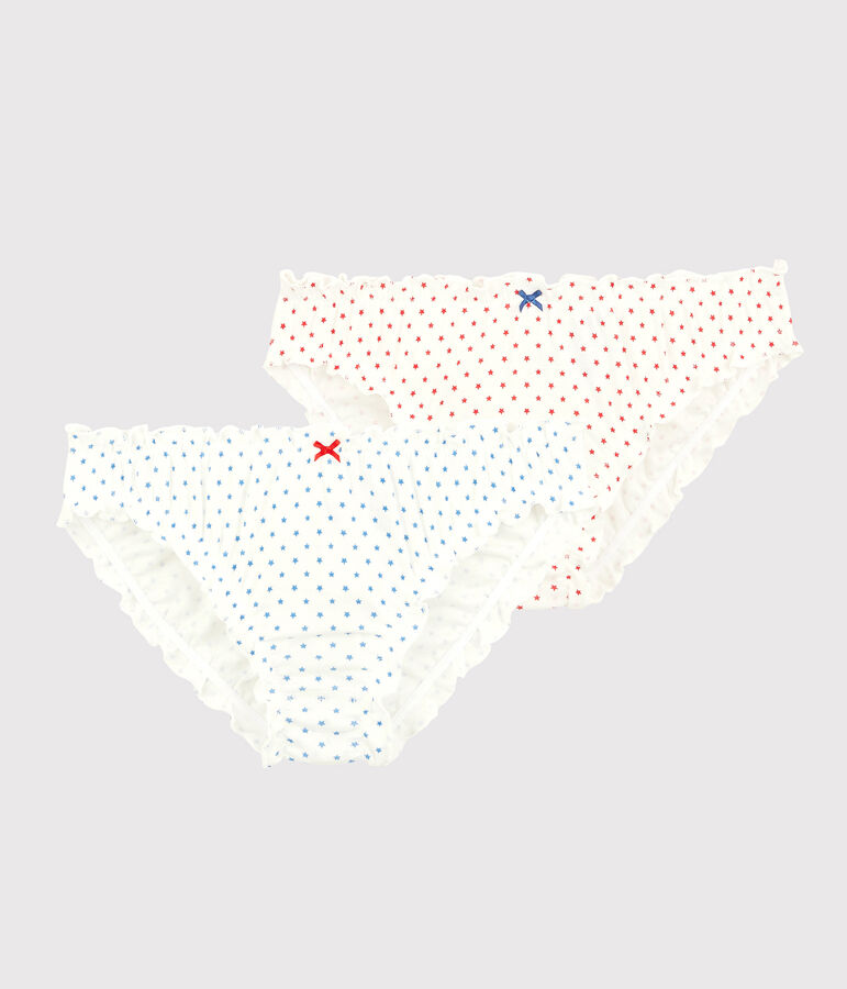 Lot 2 culottes froufrou en coton BIO Femme multicouleur