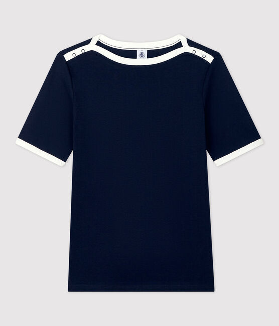 T-shirt en coton Femme bleu SMOKING