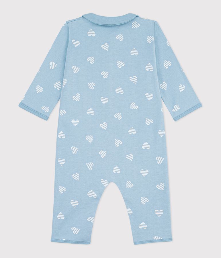 Pyjama b&eacute;b&eacute; en coton sans pieds &agrave; col imprim&eacute; c&oelig;urs MIMI/ ECUME