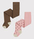 Lot de 2 paires de collants bébé fille
