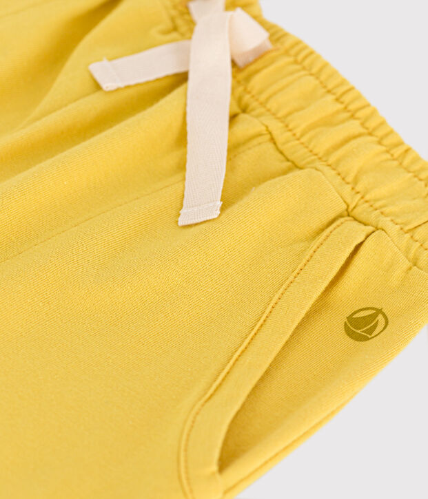 Short en coton enfant fille jaune