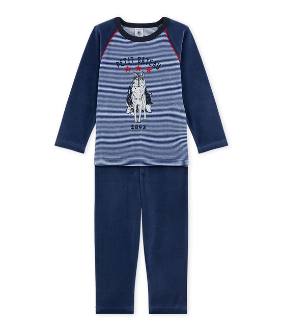 Pyjama garçon à motif loup bleu SURF/bleu MAJOR/ ECUME