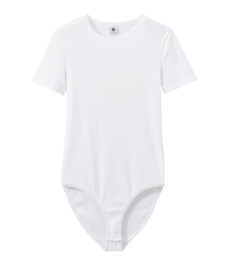 Body femme BODYCONIQUE en coton blanc ECUME