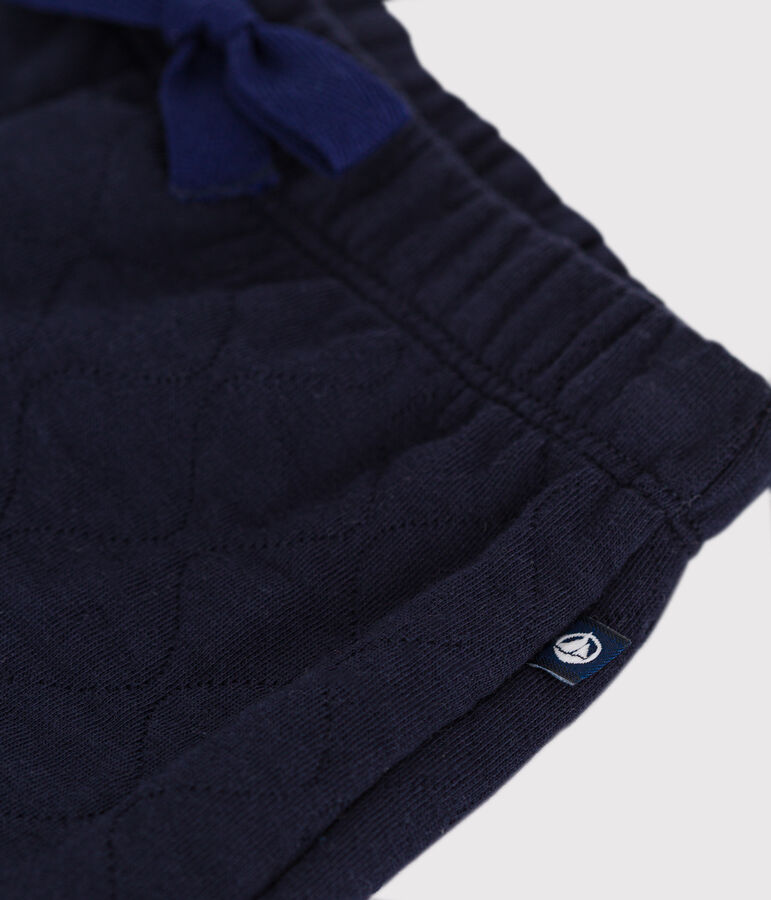 Pantalon en tubique matelass&eacute; b&eacute;b&eacute; bleu SMOKING