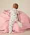 Pyjama en velours imprimé petit pingouin dans l'espace bébé blanc MARSHMALLOW/blanc MULTICO