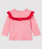 Blouse manches longues bébé fille rose POPPY/blanc MARSHMALLOW