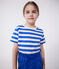 Teeshirt enfant en coton manches courtes à rayures blanc AVALANCHE/ MULTICO