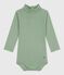 Body bébé col roulé en coton uni SAULE