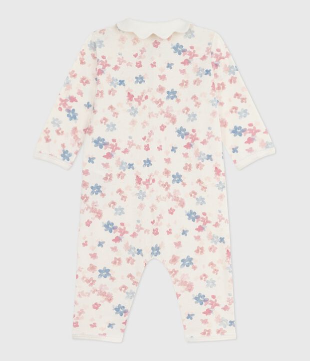 Pyjama b&eacute;b&eacute; en coton sans pieds imprim&eacute; &eacute;cru/multicouleur