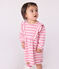 Robe bébé en coton manches longues rayée rose BOUDOIR/ MILK