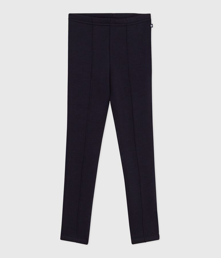 Pantalon esprit legging enfant en molleton bleu SMOKING