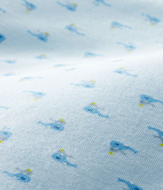 Gigoteuse bébé en côte bleu FRAICHEUR/blanc MULTICO