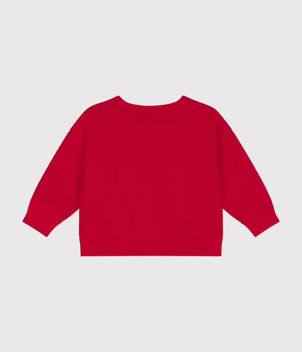 Sweatshirt en molleton b&eacute;b&eacute; rouge