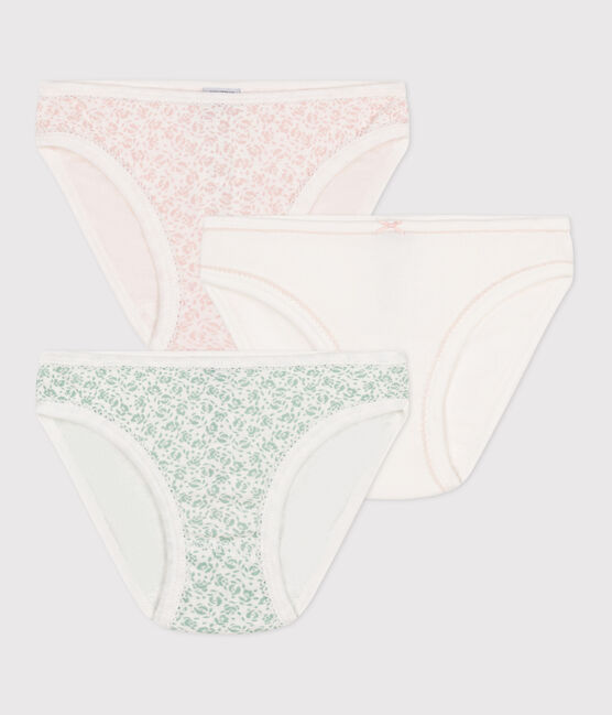 Lot de 3 culottes enfant en coton fleuries variante 1