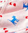 Dors-bien bébé imprimé fantaisie en molleton rose MINOIS/blanc MULTICO