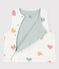 Gilet sans manche bébé coeurs reversible en coton blanc MARSHMALLOW/blanc MULTICO