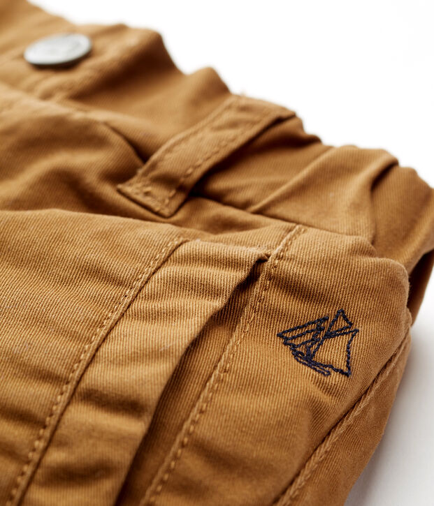 Pantalon doubl&eacute; polaire b&eacute;b&eacute; ga&ccedil;on marron