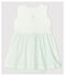 Robe-body vichy bébé fille en coton biologique blanc MARSHMALLOW/bleu HAITI