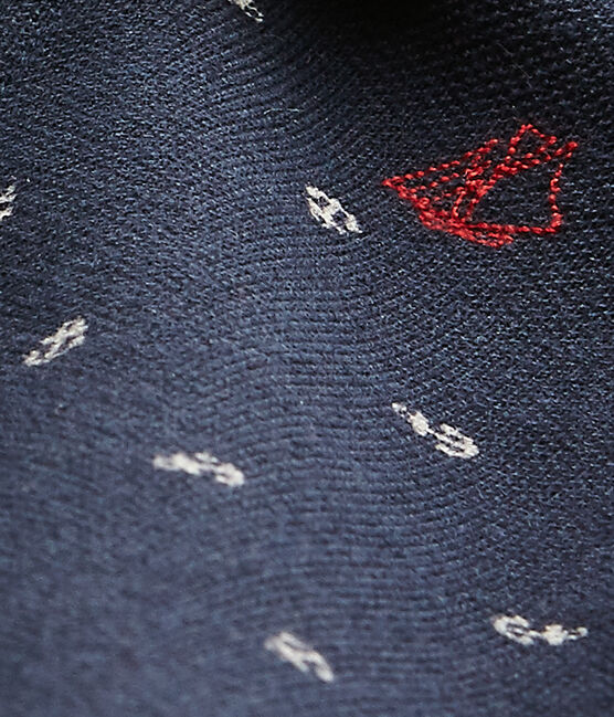 Combicourt col polo bébé garçon imprimé bleu SMOKING/blanc FETA